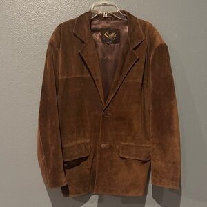 Scully Men's Vintage Rich Brown Suede Sport Coat